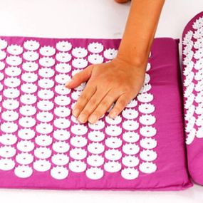 Коврик массажный акупунктурный Acupressure Mat NEW Розовый