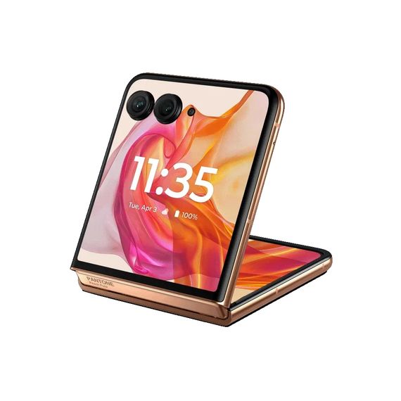 Мобільний телефон Motorola Razr 50 Ultra 12/512GB Peach Fuzz (PB1T0060RS) | Зображення 4