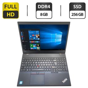Ноутбук Lenovo ThinkPad T580 / 15.6" (1920x1080) IPS / Intel Core i5-8250U (4 (8) ядра по 1.6 - 3.4 GHz) / 8 GB DDR4 / 256 GB SSD / Intel UHD Graphics 620 / WebCam б/в