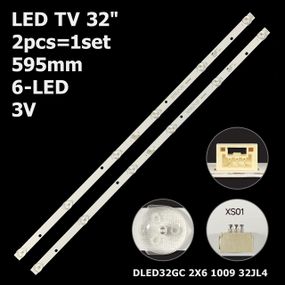 LED підсвітка TV 32" DLED32GC 2X6 1009 32JL4 32CT5000AK L32A75FVBE BOEI320WX1 SHINEON 2D03590 2шт.