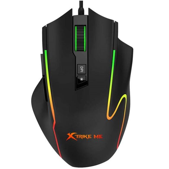 Мишка XTRIKE ME GM-518, ігрова 12800dpi., 9кн., RGB, високий профіль, чорна | Зображення 2