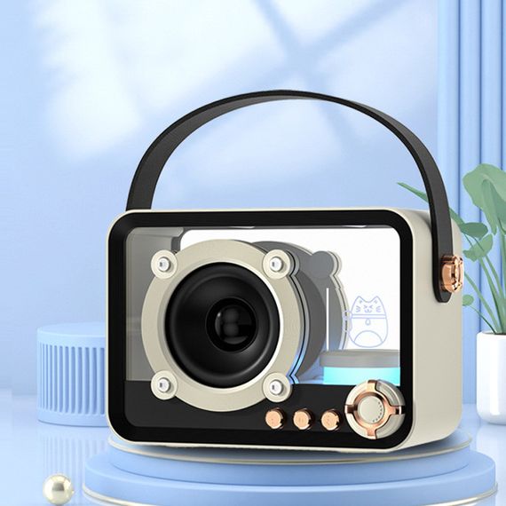 Bluetooth колонка QD05 Retro Style 5W Biege | Зображення 1