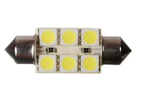 Світлодіодна софітна автолампа T10, 41mm, 6pcs 5050 (6000К) (108Lm) Foton