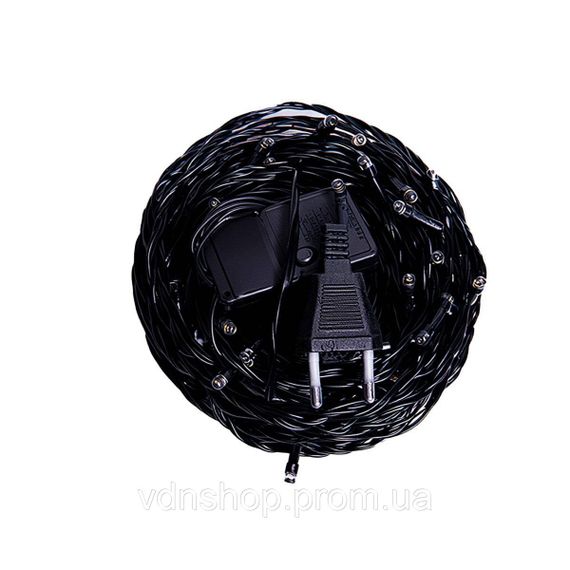 Новорічна гірлянда кімнатна нитка 22 м 220 LED чорний провід Жовтий W220LED22MBY | Зображення 6