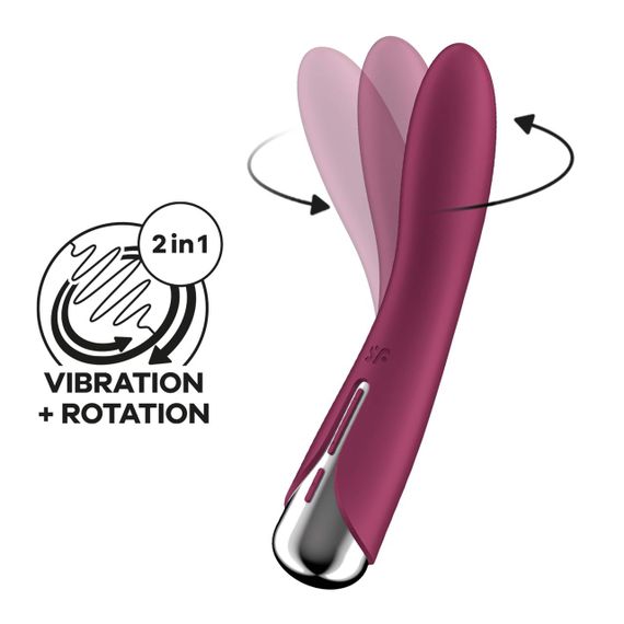 Вибратор с ротацией Spinning Vibe 1 бордовый Satisfyer (Германия) Sex Aura