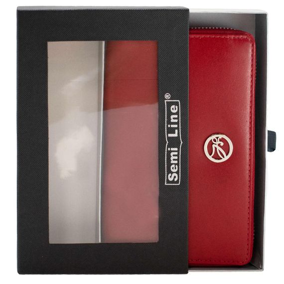 Гаманець жіночий шкіряний Semi Line RFID Red (P8271-2) | Зображення 2