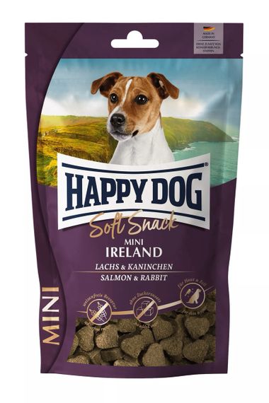 Ласощі для собак з лососем та кроликом для собак малих порід Happy Dog Soft Snack Mini Ireland, 100 гр