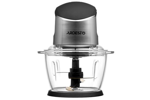 Измельчитель Ardesto CHK-4001BR - 400Вт/1л/стеклянная чаша/покрытие soft touch/ серебр.-черный (CHK-4001BR)