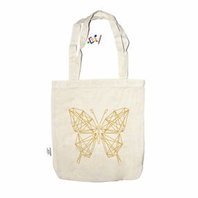 Экосумка шоппер 4Profi Butterfly двунитка (хлопок) белая 19009