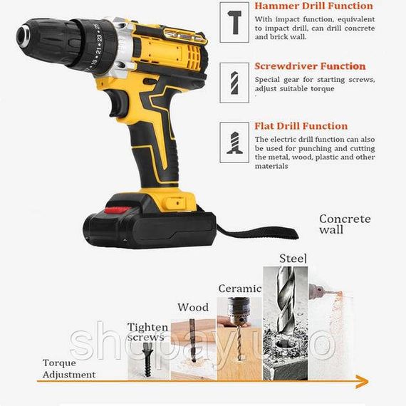 Шуруповёрт Electric Drill KAR 600 с набором слесарного инструмента ∙ Универсальный шуруповёрт с насадками Electric Drill 24W | Зображення 4