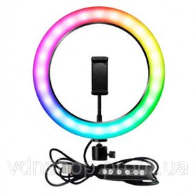 Освещение для блогера RGB LED RING MJ26, Кольцевое свечение, Кольцевой свет с поддержкой для смартфона OY-93