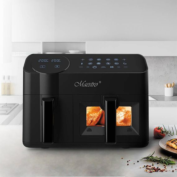 Аерофритюрниця електрична Maestro MR-760, 3,5 л + 6 л, подвійна чаша, фритюрниця й аерогриль | Зображення 1