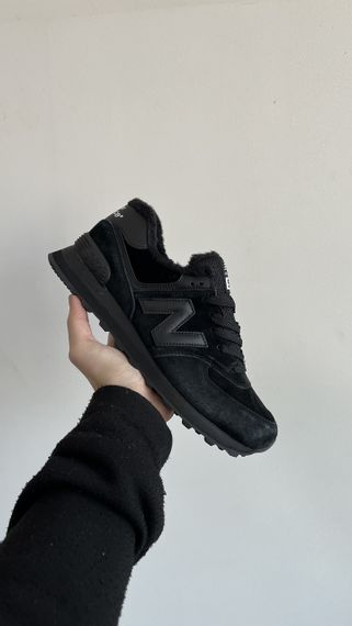 Кросівки зимові низькі New 574 Black Хутро  , В'єтнам зима 4055 42 26,5 | Зображення 3