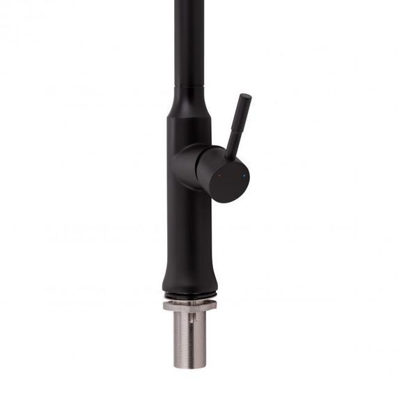 Смеситель для кухни Qtap Baruska с выдвижным изливом QTBAR9137103UB Black Matt | Зображення 4