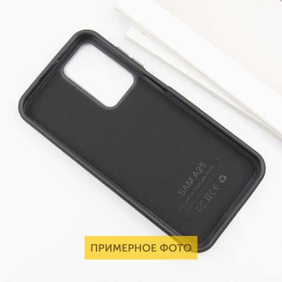 Шкіряний чохол Leather Case Metal Buttons для Xiaomi Redmi A3 Black | Зображення 3