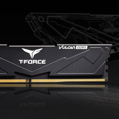 Модуль памяти для компьютера DDR5 32GB (2x16GB) 6000 MHz T-Force Vulcan Black Team (FLBD532G6000HC38JDC01) | Зображення 4
