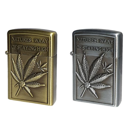 Газова Запальничка Метал "Листя Канабісу" | Зображення 1