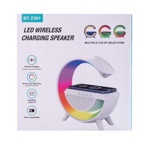 Портативна колонка з RGB-підсвіткою Wireless Charger BT2301W | Зображення 7
