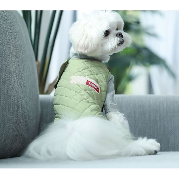Зимний комбинезон для собак Cheepet "Кнопка" зеленый | Зображення 2