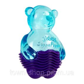 Игрушка для собак Мишка с пищалкой, синий GiGwi Suppa Puppa, резина, 9 см