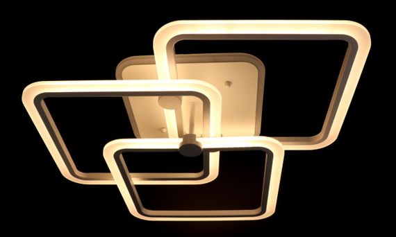 Люстра світлодіодна стельова LED світильник для квартири на стелю лед з пультом 25763 Білий 14х55х55 см. | Зображення 2