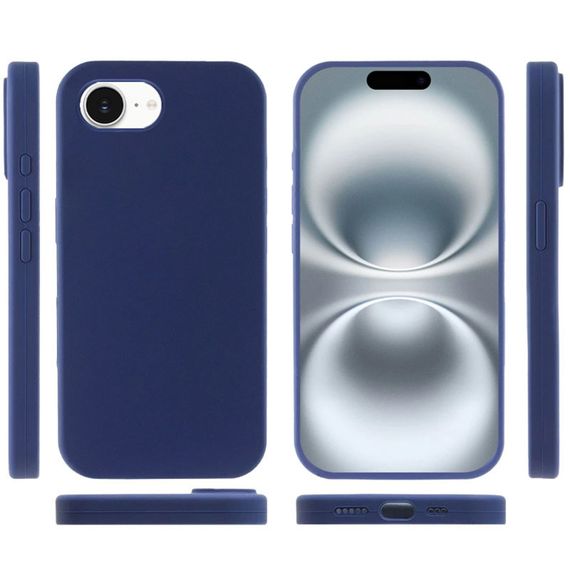 Чохол Silk Full Protective (AA) NO LOGO для Apple iPhone 16e / 17e (6.1") Синій / Deep navy | Зображення 1