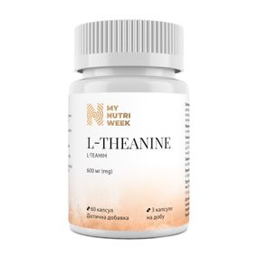L-теанин, L-Theanine, My Nutri Week, 600 мг, 60 капсул