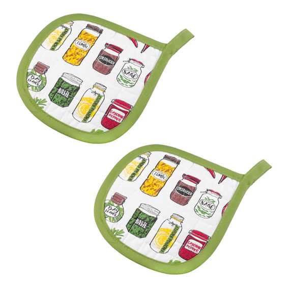 Прихватка Home Line 65763 Україна 20x20  Бавовна Принт, Салатовий