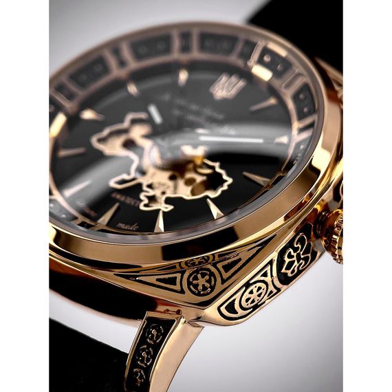 Жіночий годинник Awarder 021-3D Де би не була Gold-Black-Black Leather | Зображення 6
