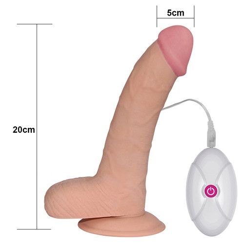 Реалістичний вібратор - The Ultra Soft Dude Vibrating 8.8" Sex Aura | Зображення 3
