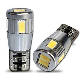 Светодиодная автолампа T10 (W5W) White 6 5630smd  with ring (120 Lm)  canbus