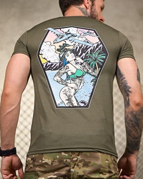 Тактична потоотводна футболка Palm oliva ПП4675 | Зображення 3