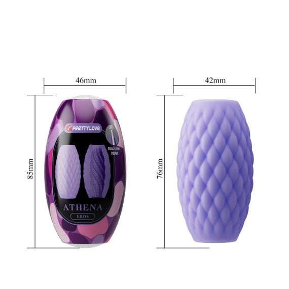 Мастурбатор яйцо Pretty Love - Athena EROS Purple, BM-00900T99-2 Sex Aura | Зображення 4