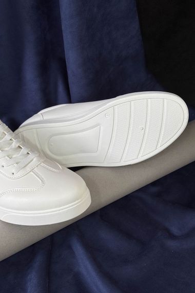 Кеди чоловічі, колір біло-чорний, 248RR27 | Зображення 4