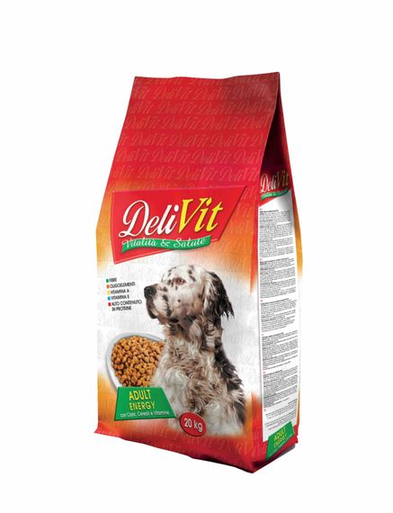 Корм DeliVit Adult Dog Energy сухий з м'ясом для активних собак 20 кг