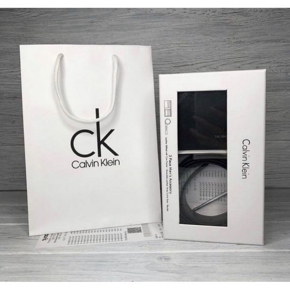 Чоловічий подарунковий набір ремінь і портмоне Calvin Klein натуральна шкіра | Зображення 4