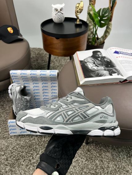 Чоловічі кросівки ASICS Gel-NYC Grey Silver White (замша , текстиль) 42 26,5 | Зображення 5