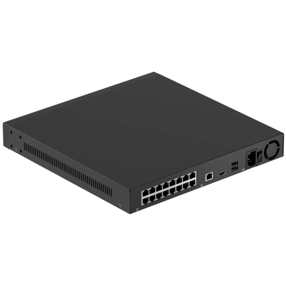 Ajax NVR H2D16PAC (16ch) black HDMI 4K 16Тб PoE Відеореєстратор