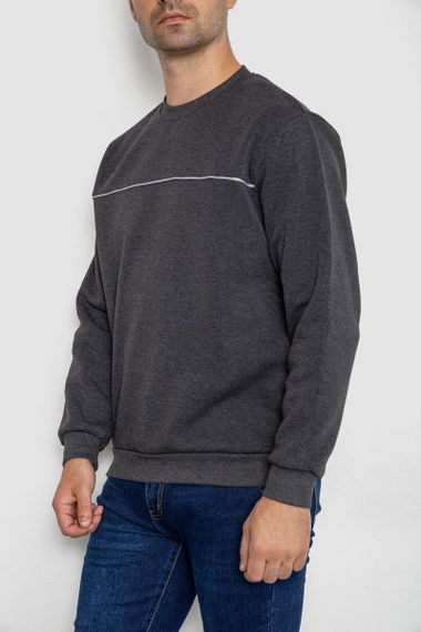 Батник чоловічий на флісі, колір темно-сірий, 244R2556 | Зображення 2