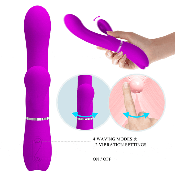Вібратор - Pretty Love Clitoris Vibrator Purple Sex Aura | Зображення 5