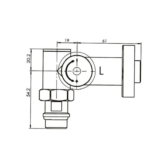 Комплект кранів Thermo Alliance Standart 1/2" білий, для сушарки для рушників кутовий SF395W15HEW | Зображення 1