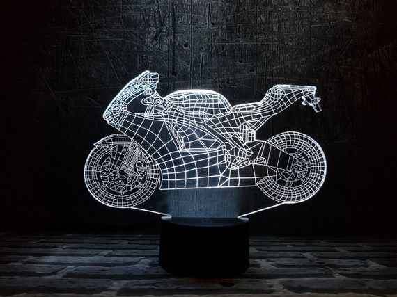 Змінна пластина для 3D світильників "Мотоцикл 4" 3DTOYSLAMP | Зображення 1