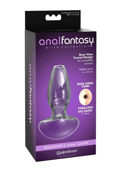 Анальная пробка с тоннелем Pipedream Anal Fantasy стеклянная, прозрачная, 9.6 х 2 см Sex Aura | Зображення 3