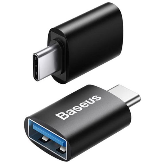 Перехідник Baseus Ingenuity Series Mini Type-C to USB 3.1 (ZJJQ000001) Black | Зображення 1