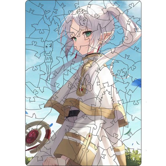 Фігурний пазл з дерева "Фрірен" PZ011-A4C-AC 75-125 деталей, розмір А4, картонна коробка