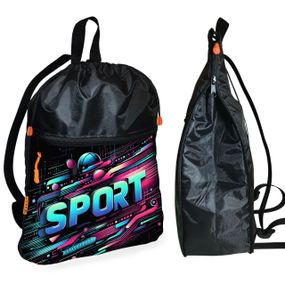 Рюкзак-мешок для обуви,спортивной формы Sport детская сумка для сменки с расширителем (01430)