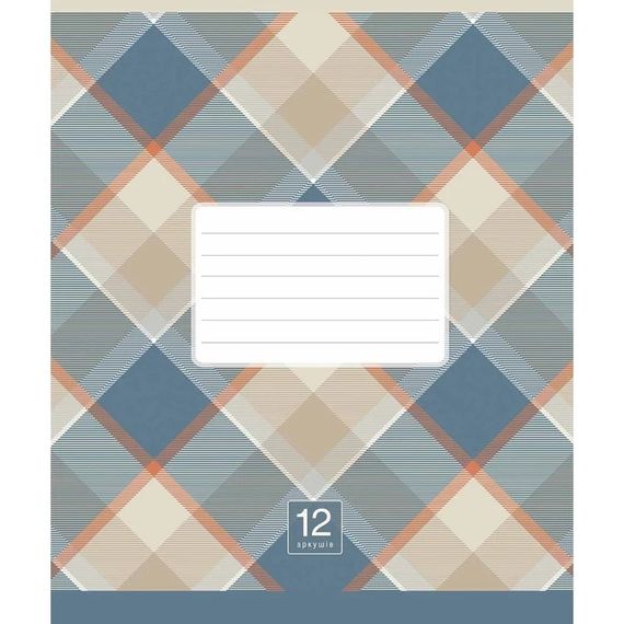 Тетрадь ученическая "Plaid pattern" 018-3345K-2 в клетку, 18 листов