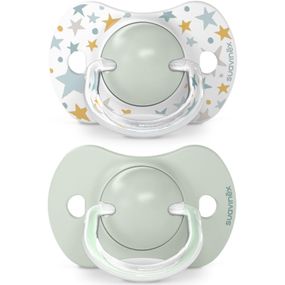 Пустышка Suavinex Dreams фізіологічна 2 шт, 6-18 місяців, зелена (308275)