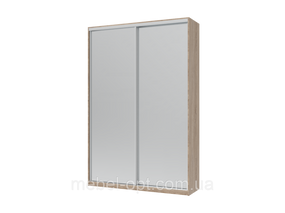 Шафа купе Сіті Лайт Doros Дуб Сонома 2 Дзеркала 150х45х225 (42002038)