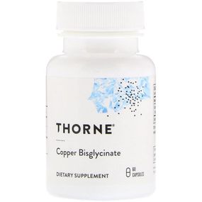 Микроэлемент Медь Thorne Research Copper Bisglycinate 60 Veg Caps